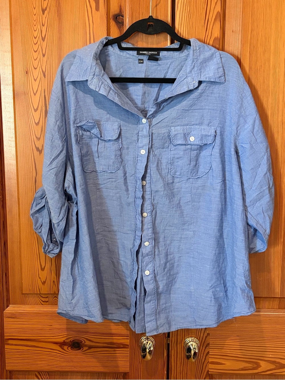 Sandra Ingrish Light Blue Button-Down Shirt